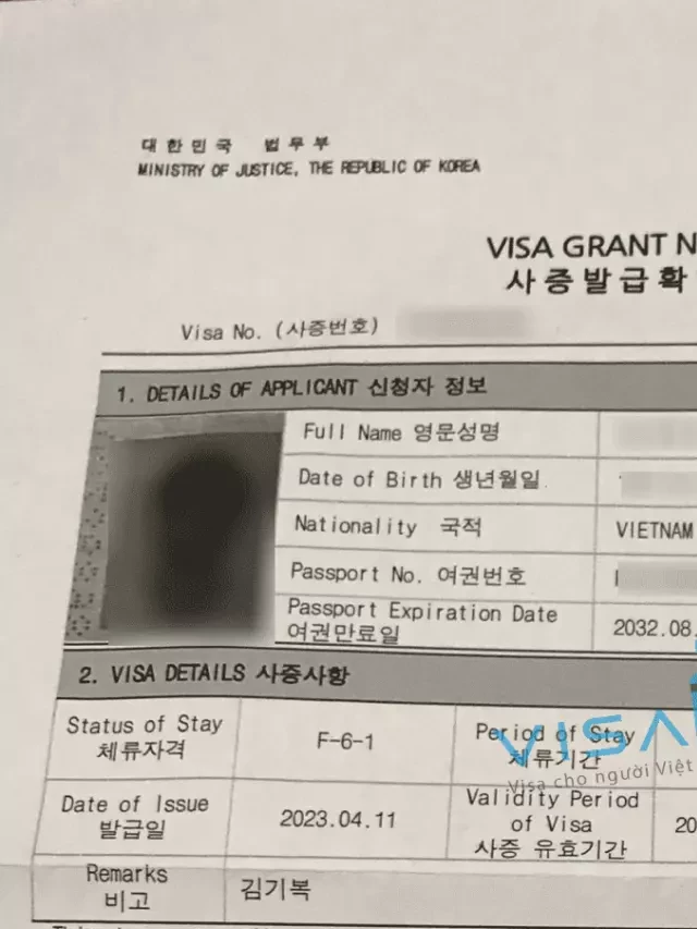   Trọn bộ hồ sơ, thủ tục xin visa kết hôn Hàn Quốc (F-6-1)