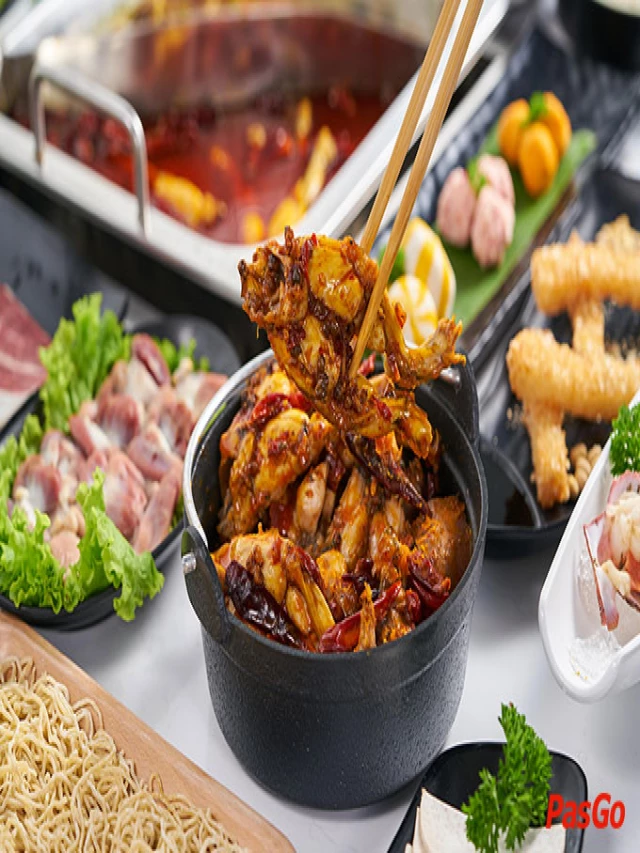   Bữa tiệc buffet lẩu nhúng cay tê, ăn là phê